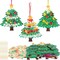 24 pcs Christmas Craft Set for Kid Creative Xmas Tree Poke Art Toy Make Your Own Christmas Tree Poking Art Crafts Kit with Fabric for 4-12 Years Boy Girl Child Classroom Activity Art Project